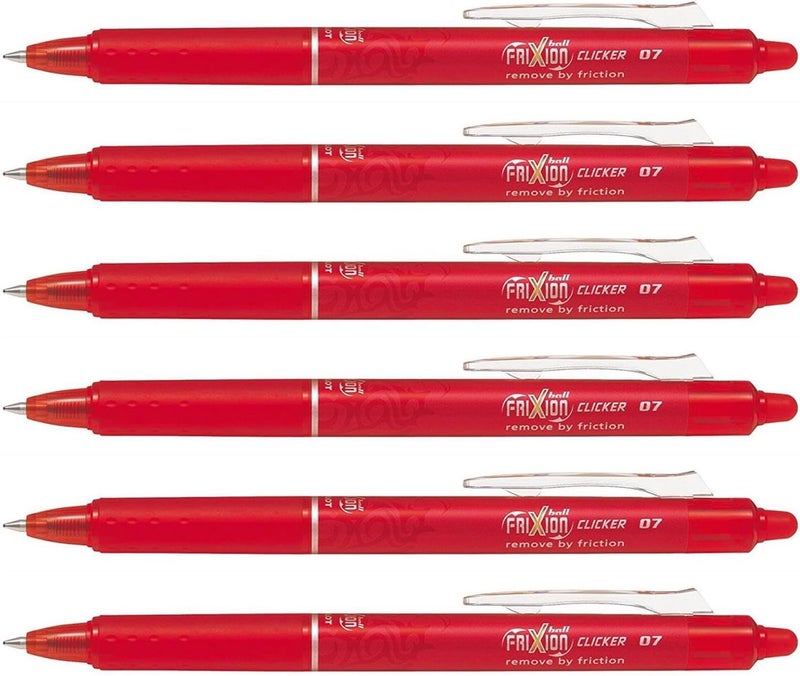 PILOT بايلوت عبوة من 6 أقلام فريكسون بال كليكر قابلة للسحب 0.7 أحمر، قرطاسية - عبوة من 05 - Image 1